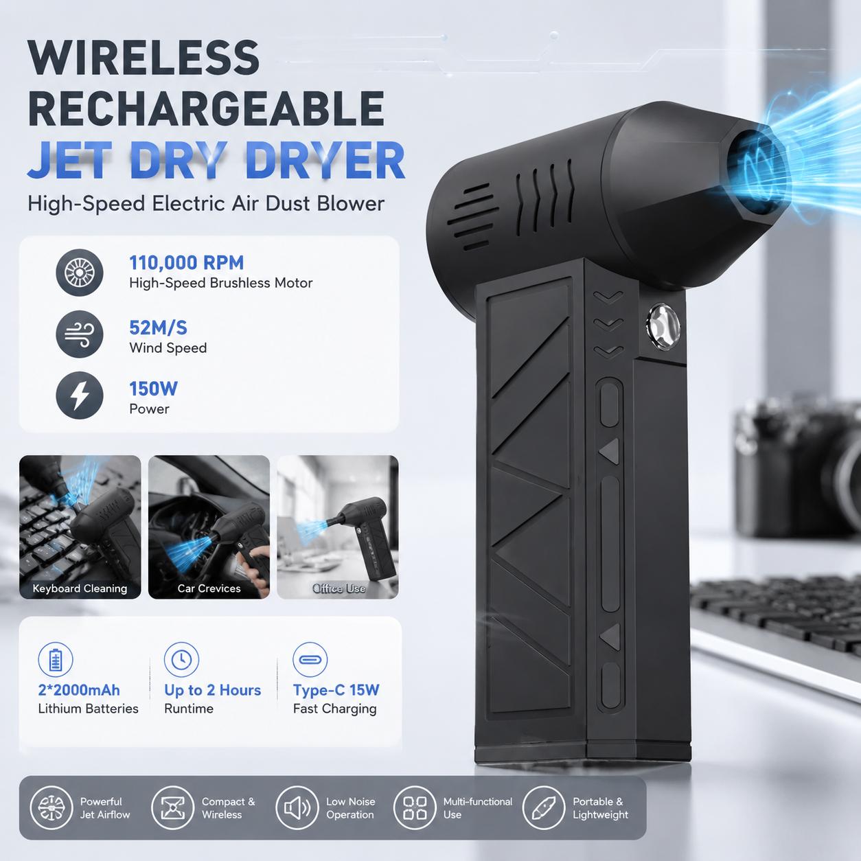 Souffleur d'air électrique 110 - Power Tools Keyboard Manager avis et prix